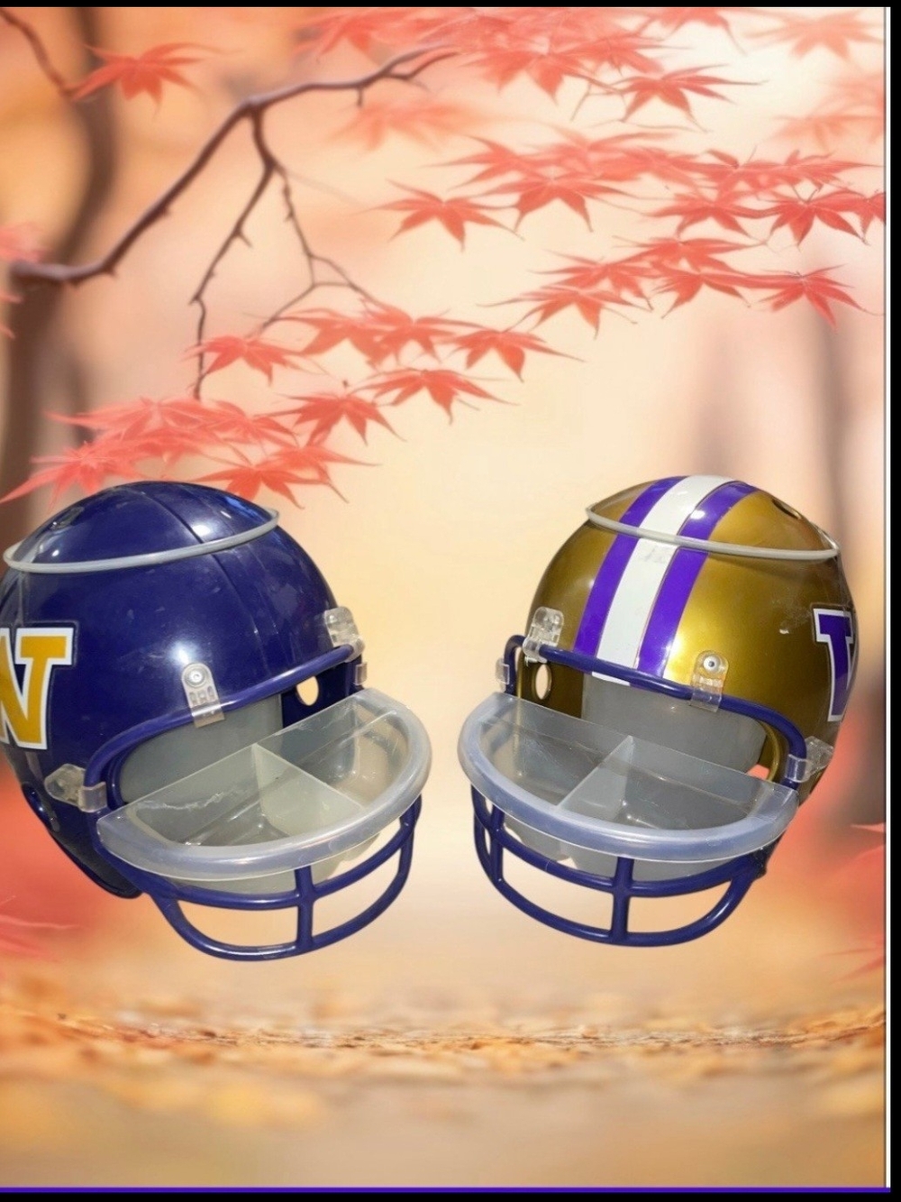 This vintage University of Washington Huskies snack bowl set is a popular piece